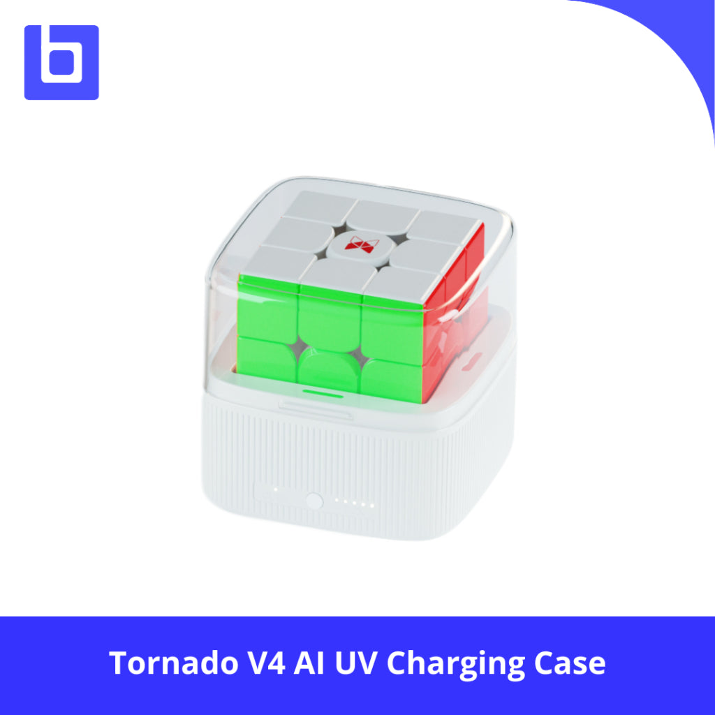 Cube 3x3 Qiyi Xman Tornado V4 AI UV with Charging Case/Charging Base
