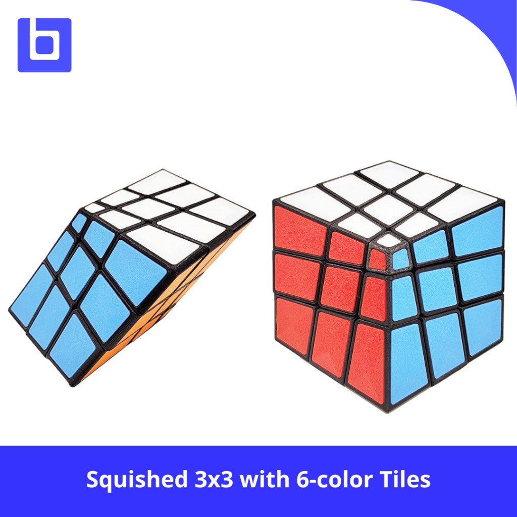 Zepuzzles Squished 3x3 with 6-color Tiles