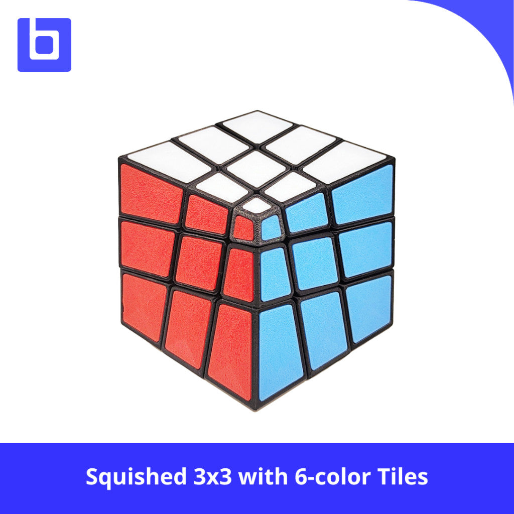 Zepuzzles Squished 3x3 with 6-color Tiles