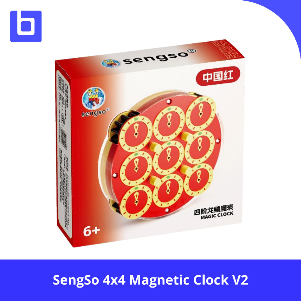 timer Cube - SengSo 4x4 Magnetic Clock V2 Limited Red