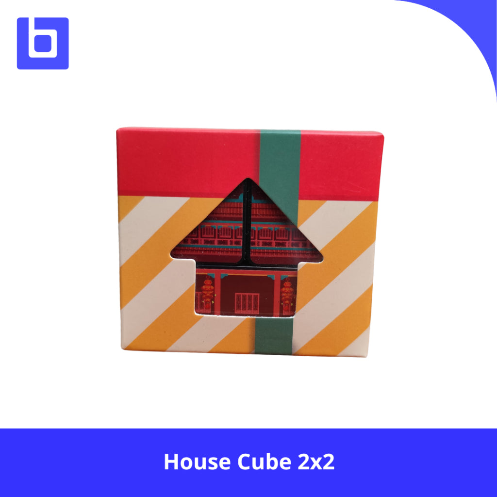 Diansheng House Cube 2x2 White / Red