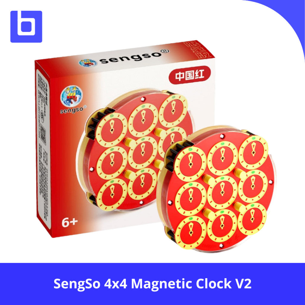 timer Cube - SengSo 4x4 Magnetic Clock V2 Limited Red