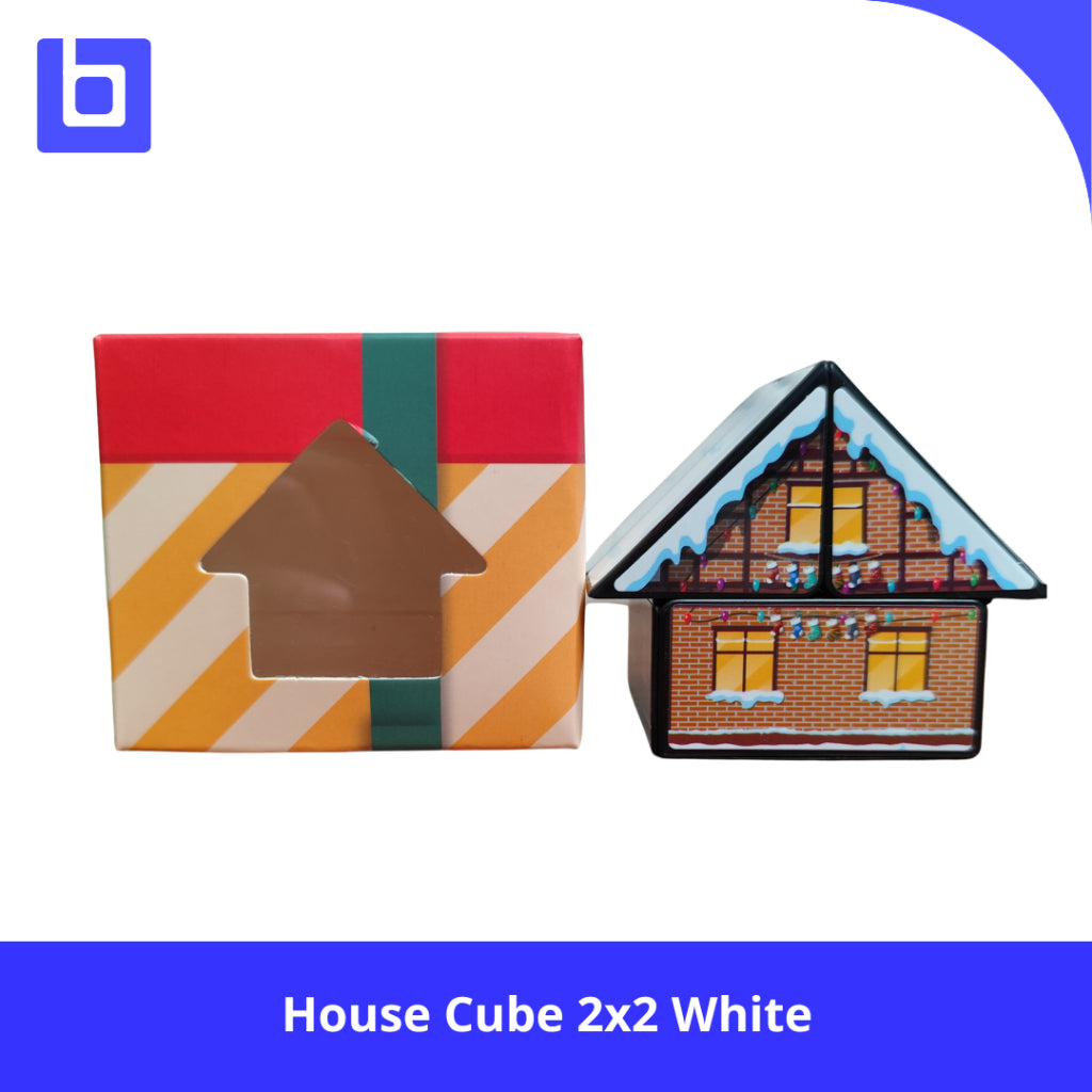 Diansheng House Cube 2x2 White / Red