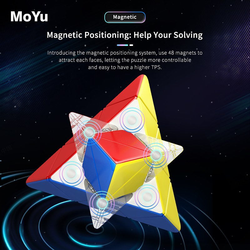 Cube Pyraminx Moyu RS Pyraminx Magnetic / MAGLEV Original Stickerless