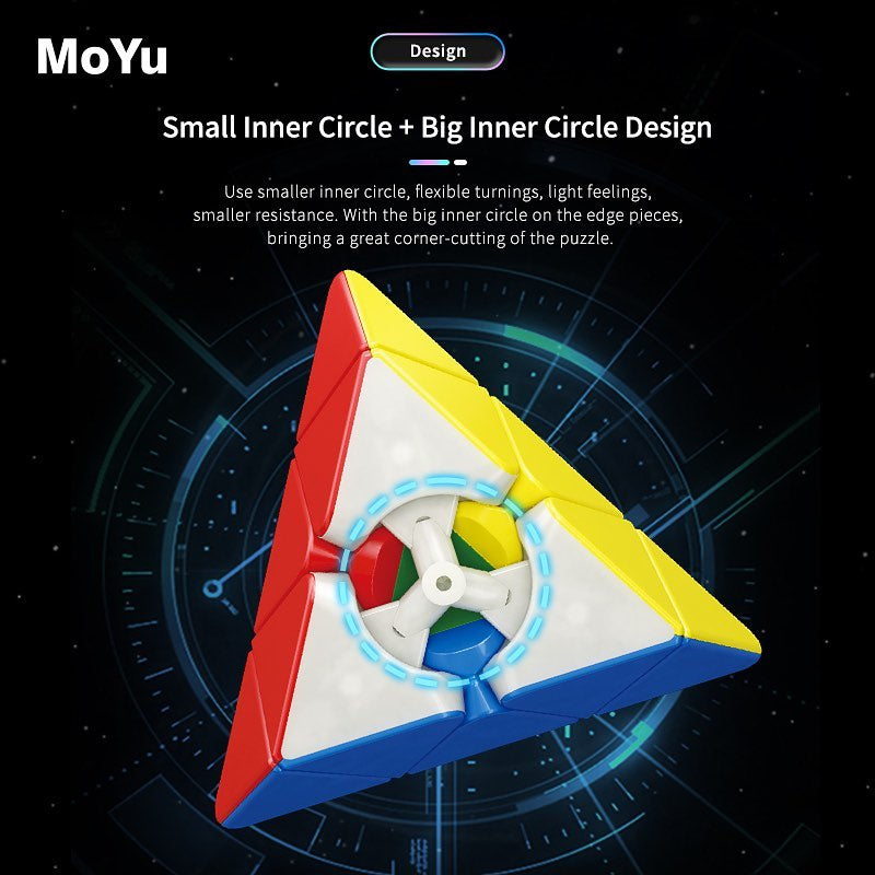 Cube Pyraminx Moyu RS Pyraminx Magnetic / MAGLEV Original Stickerless