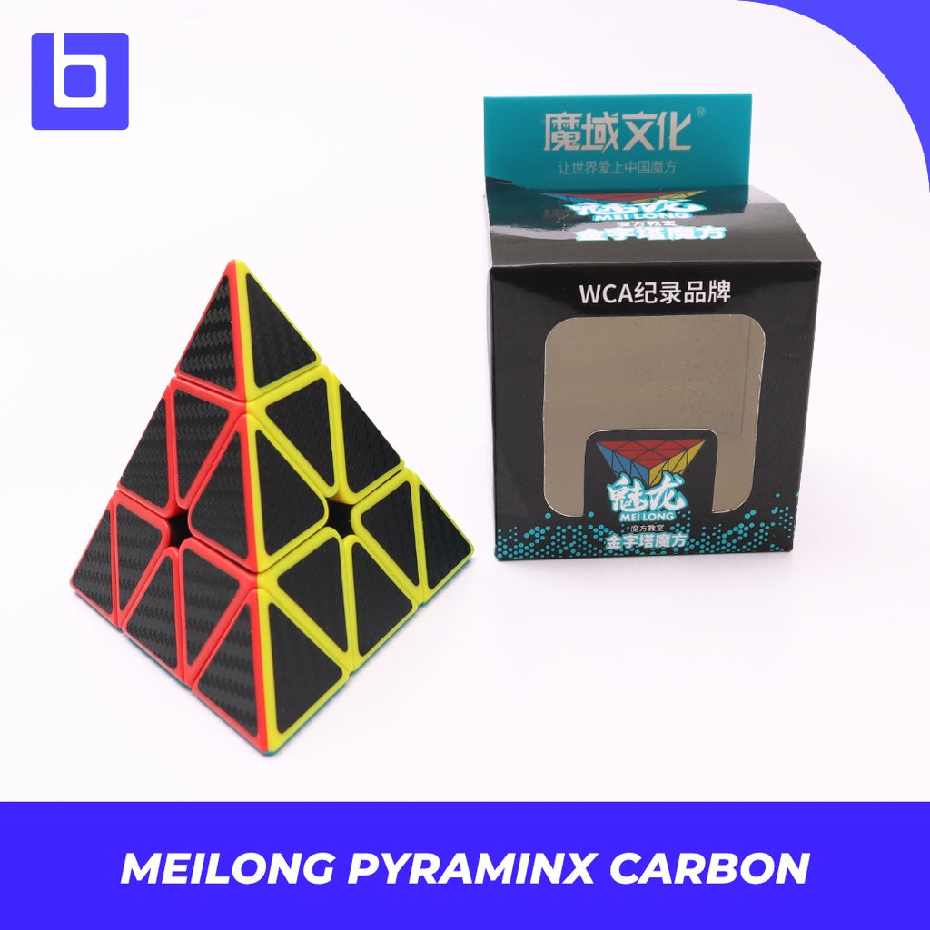 Cube pyraminx - Moyu MF Meilong Pyraminx Carbon - Carbon - Original