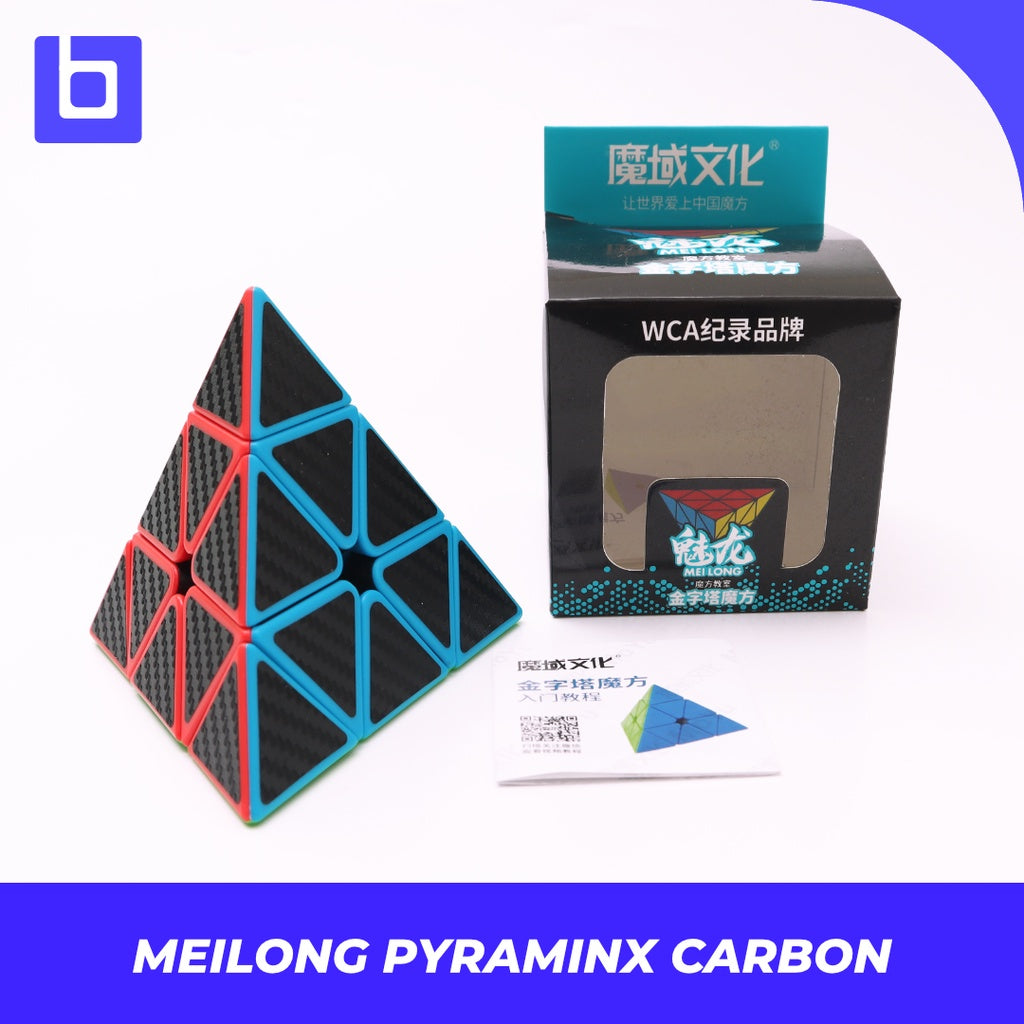 Cube pyraminx - Moyu MF Meilong Pyraminx Carbon - Carbon - Original