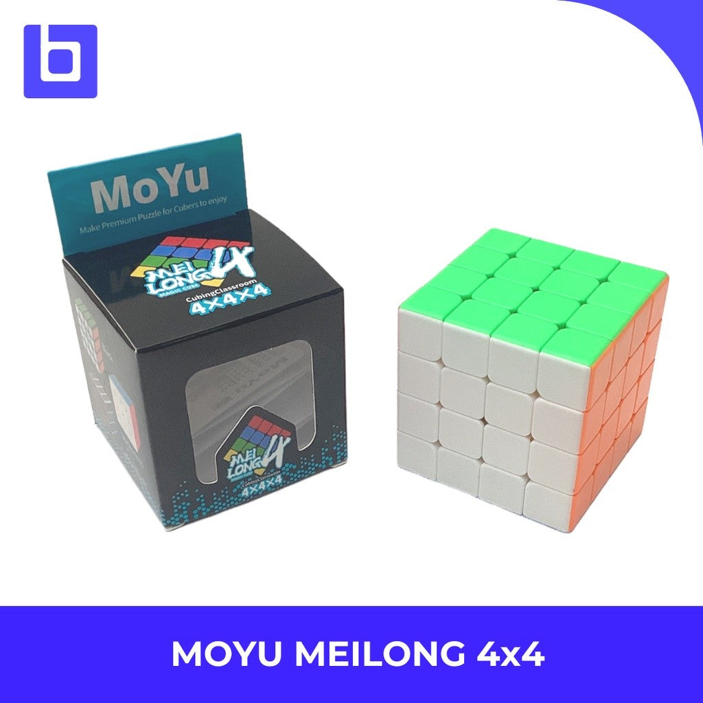 Cube 4x4 - Moyu Meilong 4x4 Original Varian Stickerless Macaron Black Carbon