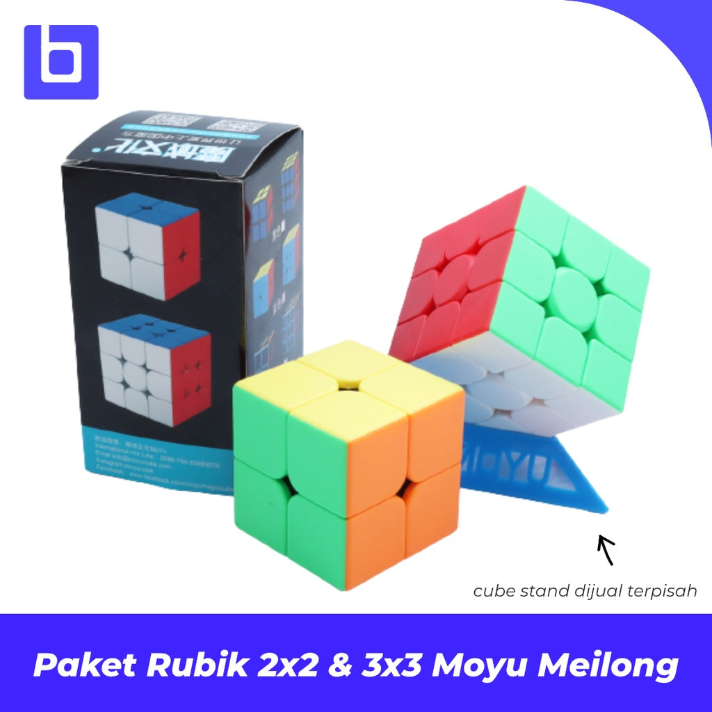 Paket Cube 3x3 2x2 Moyu Meilong 2x2 3x3 cube Giftpack / Giftbox Paket Cube Stickerless