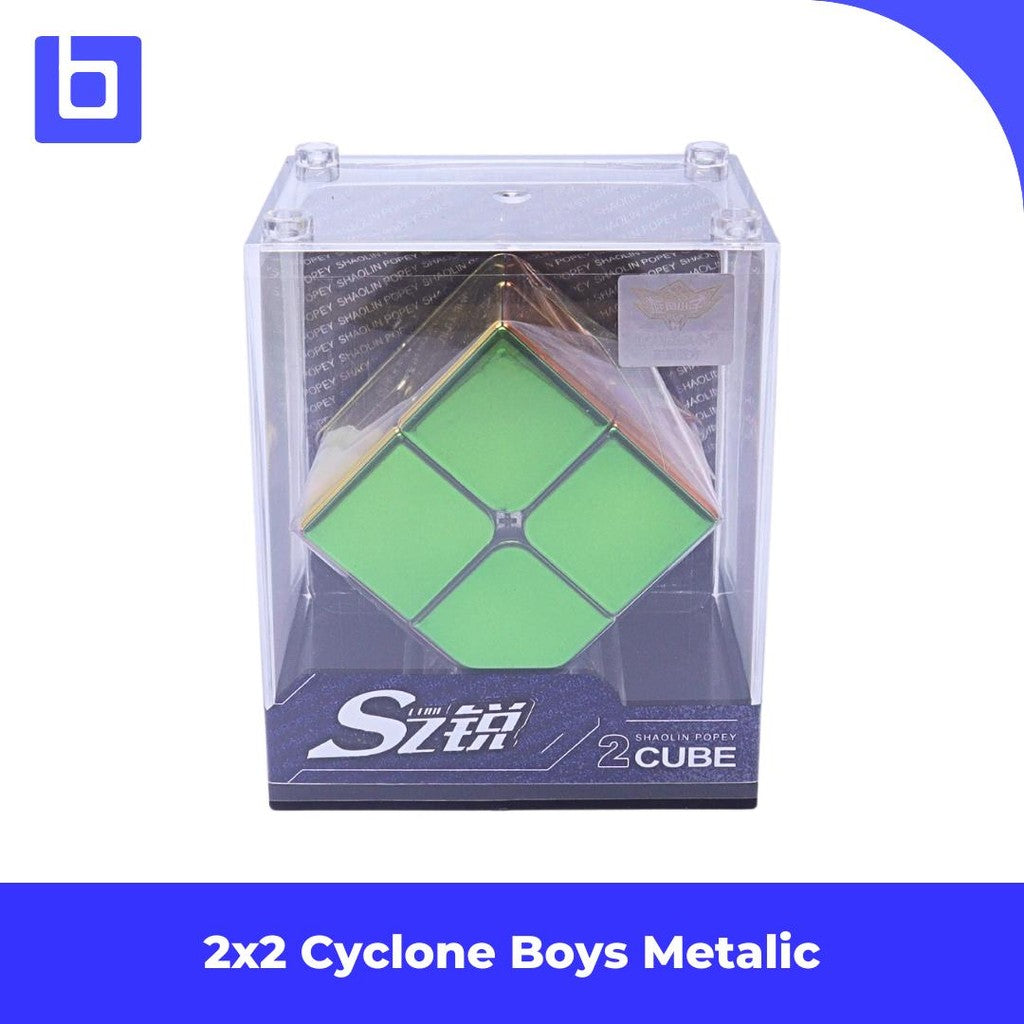 Magic Cube 2x2 Cyclone Boys Metalic 2x2 Series Metallic Stickerless