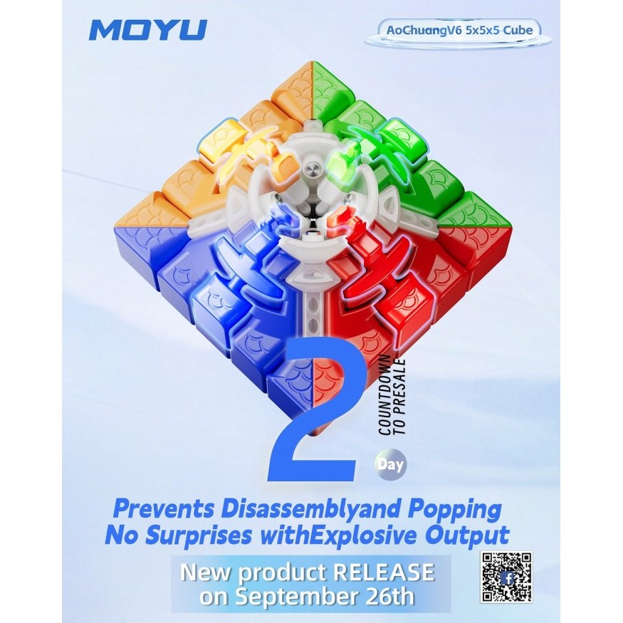 Cube 5x5 Moyu aochuang 1/2/3 Magnetic Track Stickerless Original - SINGLE FROSTED