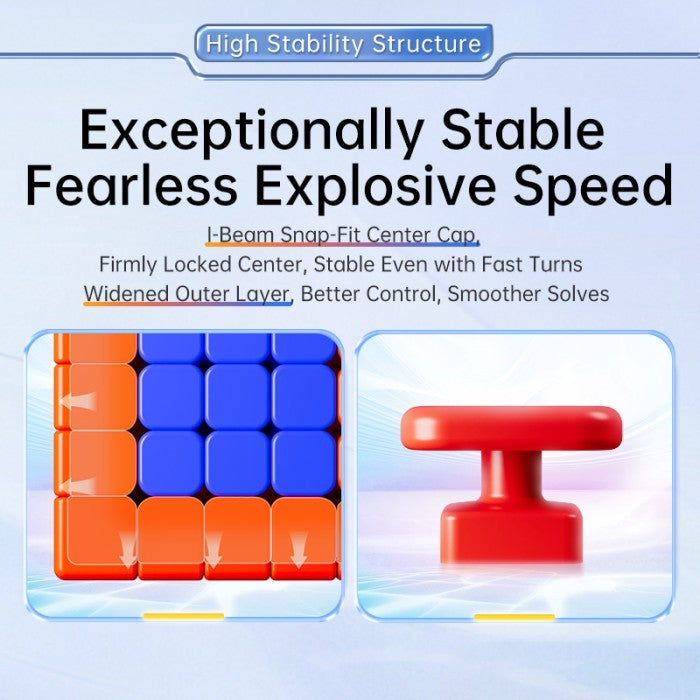 Cube 5x5 Moyu aochuang 1/2/3 Magnetic Track Stickerless Original - SINGLE FROSTED
