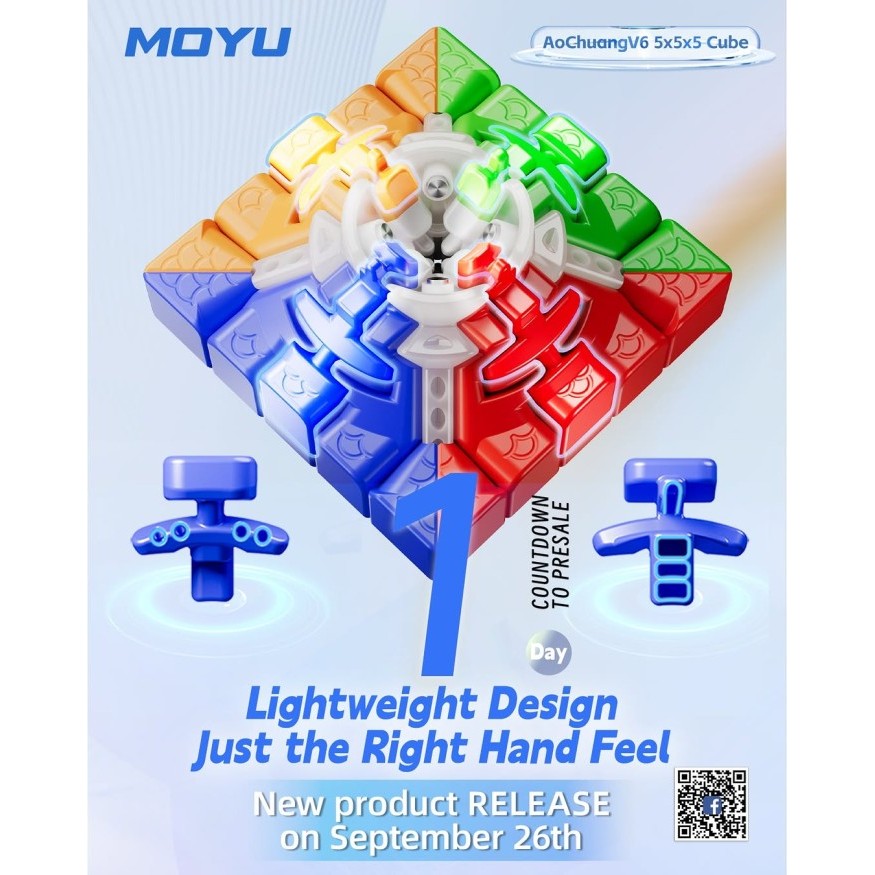 Cube 5x5 Moyu aochuang 1/2/3 Magnetic Track Stickerless Original - SINGLE FROSTED