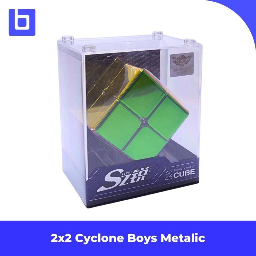 Magic Cube 2x2 Cyclone Boys Metalic 2x2 Series Metallic Stickerless