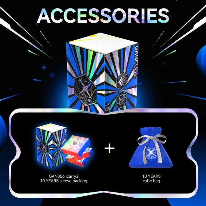 Cube 3x3 Gan 356 I Carry 2 Uv 10Th anniversary  Original