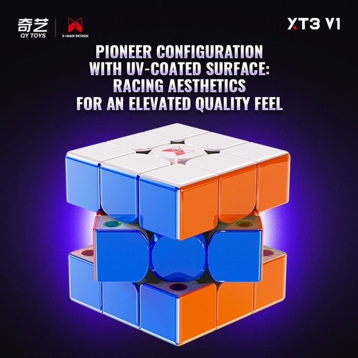 Cube 3x3 Qiyi Xman XT3 V1 Stickerless Standar/Uv Coated  Original - FLAGHSIP