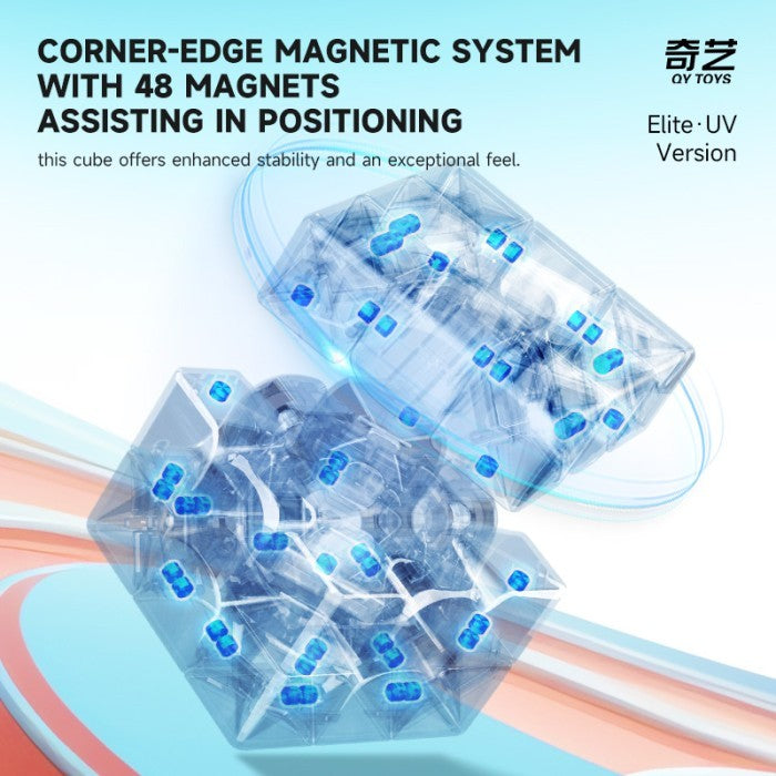 Cube 3x3 Qiyi m pro elite Uv Coated Original