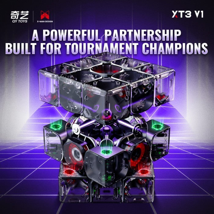 Cube 3x3 Qiyi Xman XT3 V1 Stickerless Standar/Uv Coated  Original - FLAGHSIP