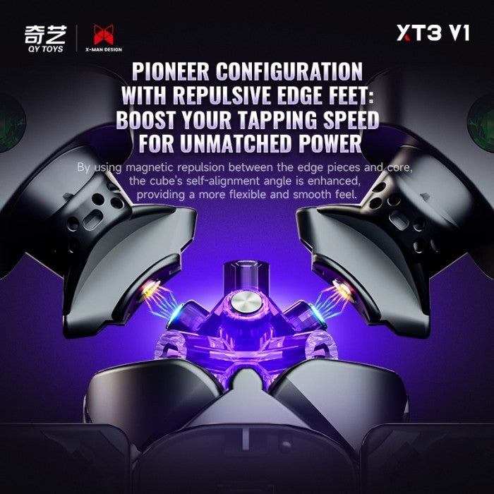 Cube 3x3 Qiyi Xman XT3 V1 Stickerless Standar/Uv Coated  Original - FLAGHSIP