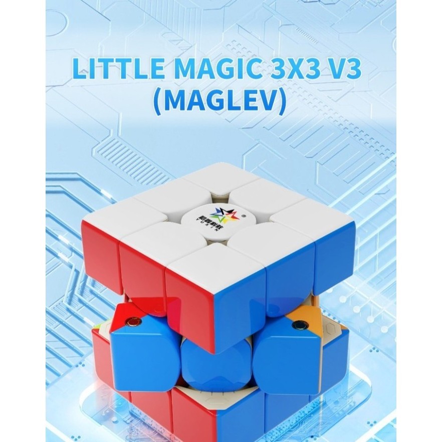 Cube 3x3 Yuxin little magic 3x3 V3 Maglev VT/Uv Coated Original - Velvet