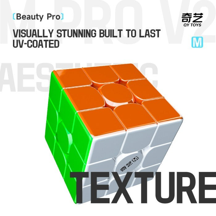 Cube 3x3 Qiyi M pro V2 Maglev Magnetic Core Uv Coated Original - FLAGSHIP