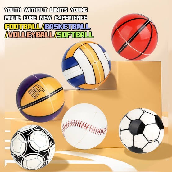 Cube 2x2 Yuxin 2x2 Fun Ball Cube Football/Softball/Volleyball/Basketball stickerless Original - FOOTBALL A