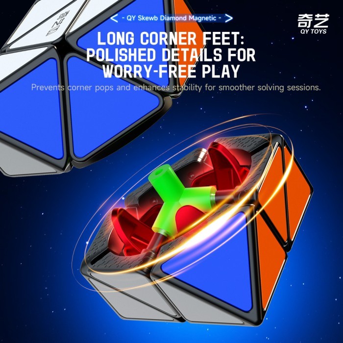 Twisty Cube - Qiyi Skewb Diamond Black Base Original - STANDAR