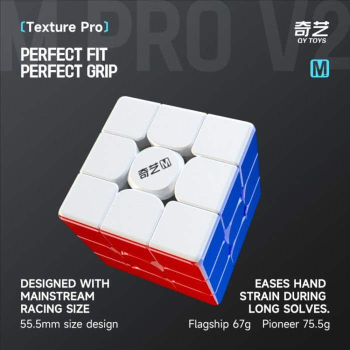 Cube 3x3 Qiyi M pro V2 Maglev Magnetic Core Uv Coated Original - FLAGSHIP