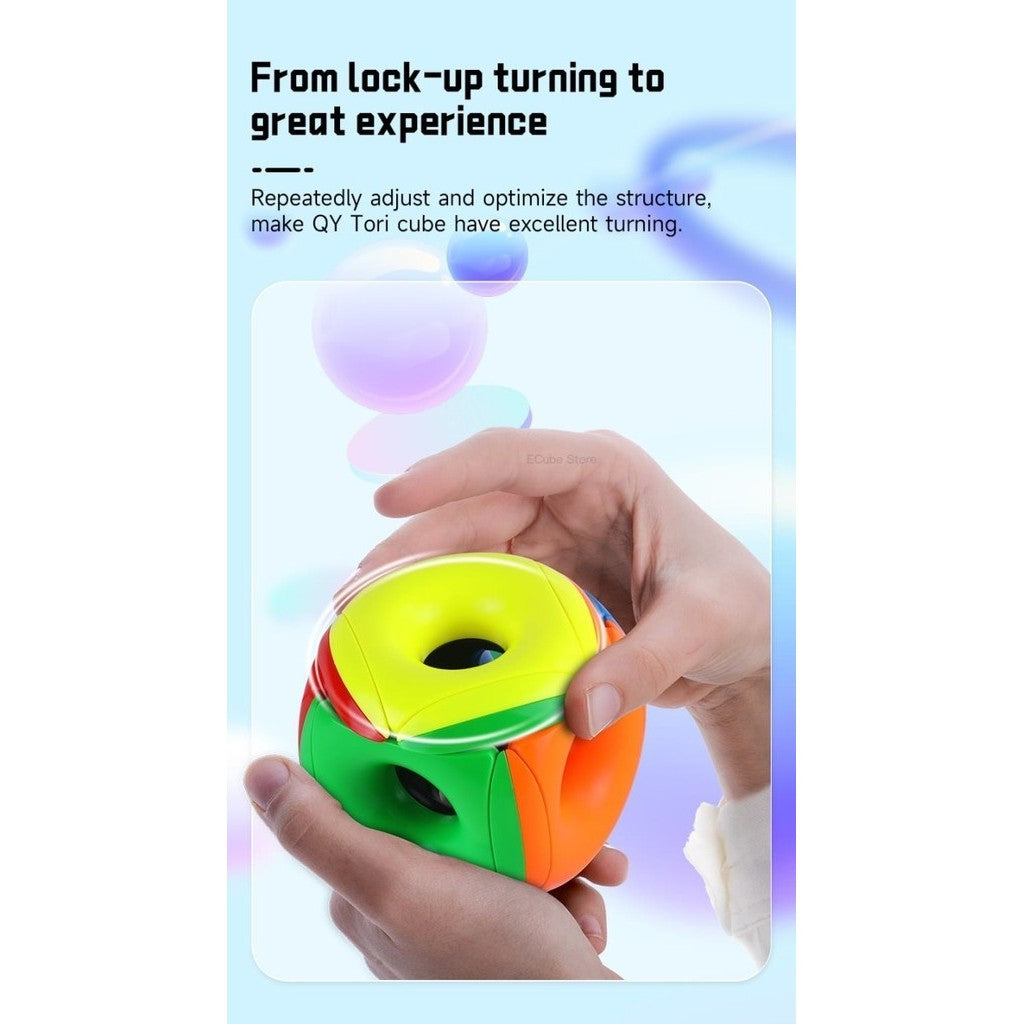 Cube 3x3 Qiyi Void Hollow Gravity cube Pillow Tori Cube 3x3 Stickerless Original