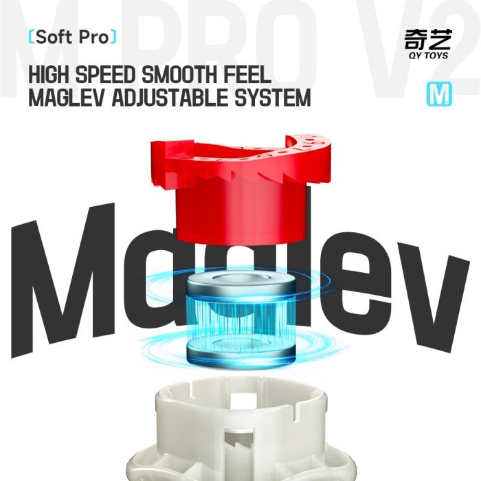 Cube 3x3 Qiyi M pro V2 Maglev Magnetic Core Uv Coated Original - FLAGSHIP