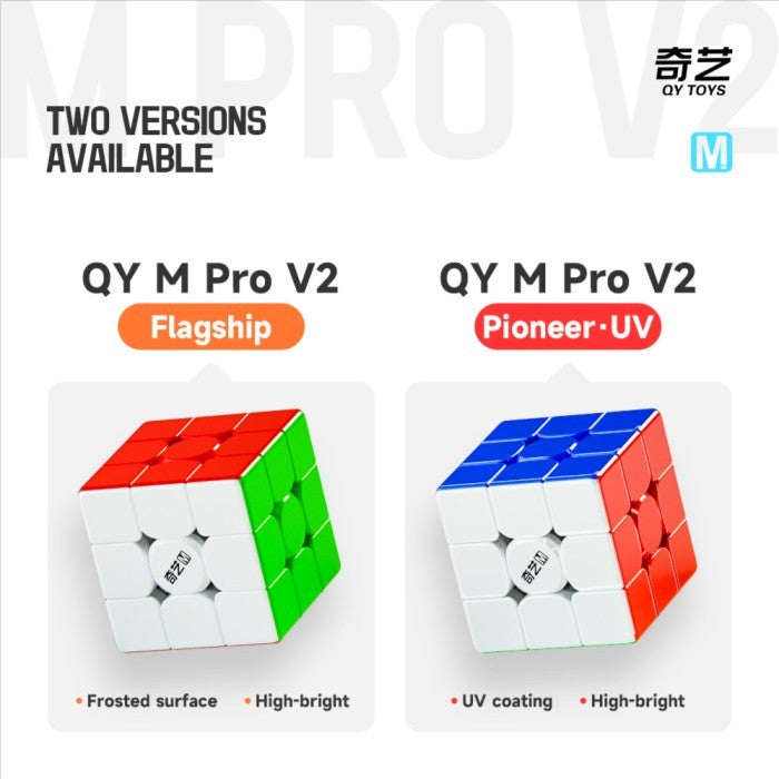 Cube 3x3 Qiyi M pro V2 Maglev Magnetic Core Uv Coated Original - FLAGSHIP