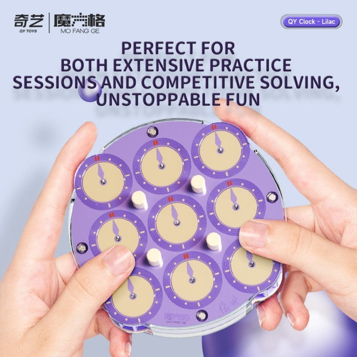 Cube Clock - Qiyi magnetic Clock Lilac Purple Original