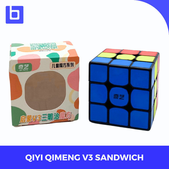 Cube 3x3 Qiyi Qimeng V3 Sandwich Black Base Original