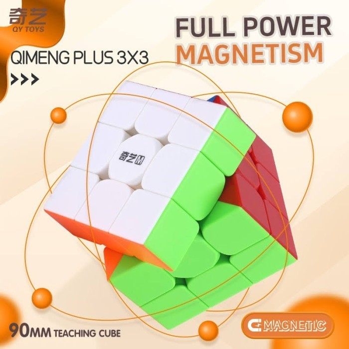 Cube 3x3 Qiyi Qimeng Plus 9cm Magnetic Stickerless Original