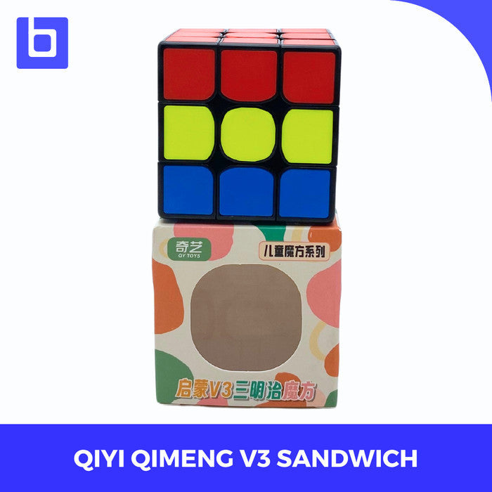Cube 3x3 Qiyi Qimeng V3 Sandwich Black Base Original