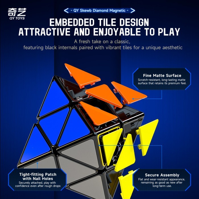 Twisty Cube - Qiyi Skewb Diamond Black Base Original - STANDAR