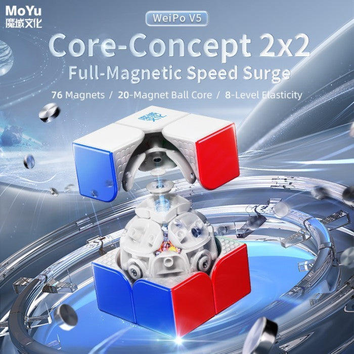 Cube 2x2 Weipo V5 20 Magnet Ballcore Uv Coated Original