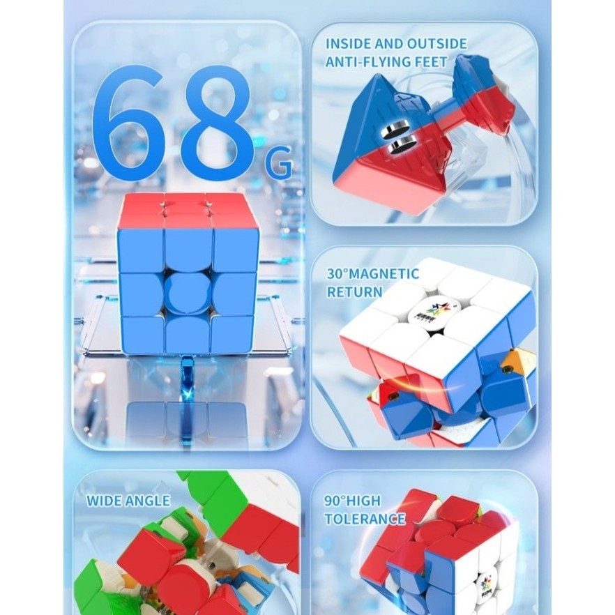 Cube 3x3 Yuxin little magic 3x3 V3 Maglev VT/Uv Coated Original - Velvet