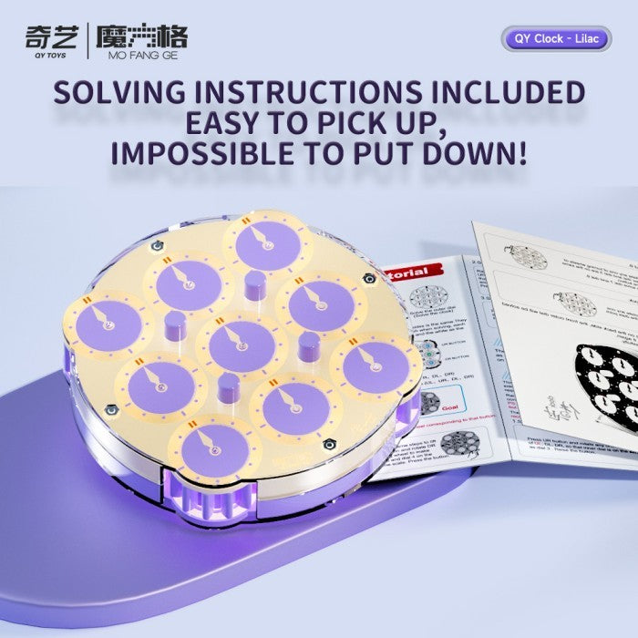 Cube Clock - Qiyi magnetic Clock Lilac Purple Original