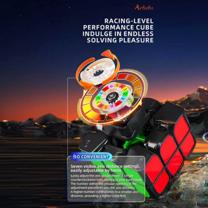Cube 3x3 Qiyi M Pro Art Version Blackbase Original