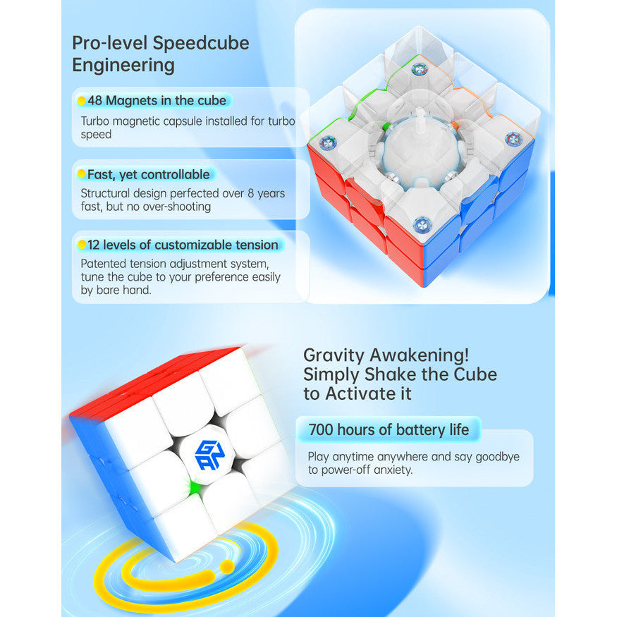 Cube 3x3 GAN 356 I CARRY 2 SMARTCUBE FROSTED / UV COATED ORIGINAL