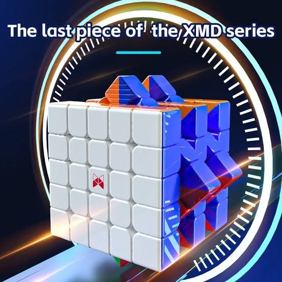 Cube 5x5 Qiyi Xman Hong Magnetic Ballcore UV Coated 5x5 Stickerless