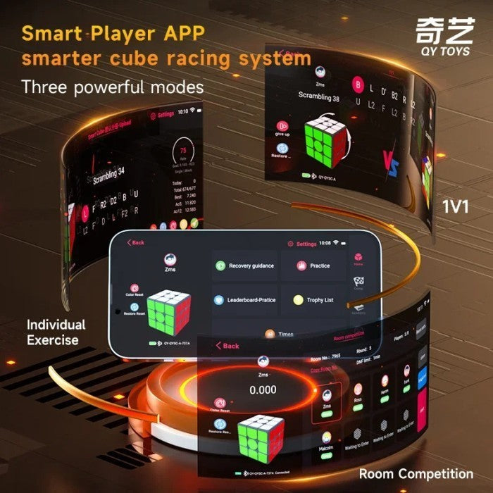 Cube 3x3 Qiyi Smart cube Magnetic AI 3x3 Original - ART VERSION