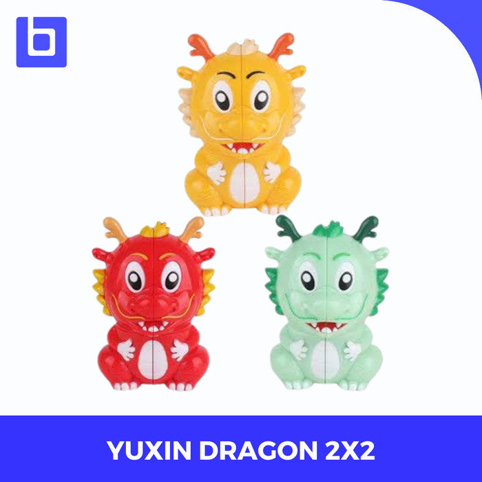 Cube 2x2 Yuxin Dragon 2x2 Stickerless Original
