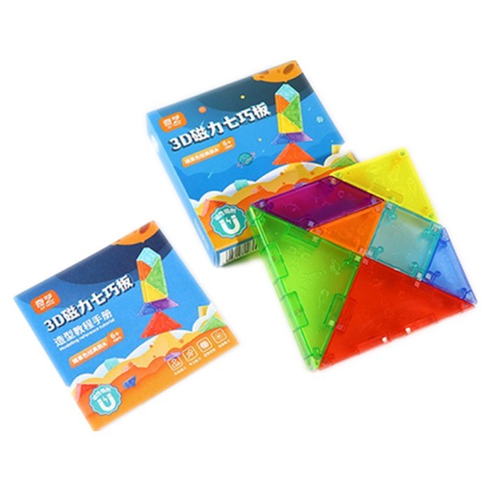 Puzzle 3D Qiyi Tangram Magnetic Transparant Original