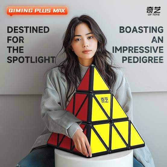 Cube Pyraminx Qiyi Qiming plus max 56cm Blackbase Original