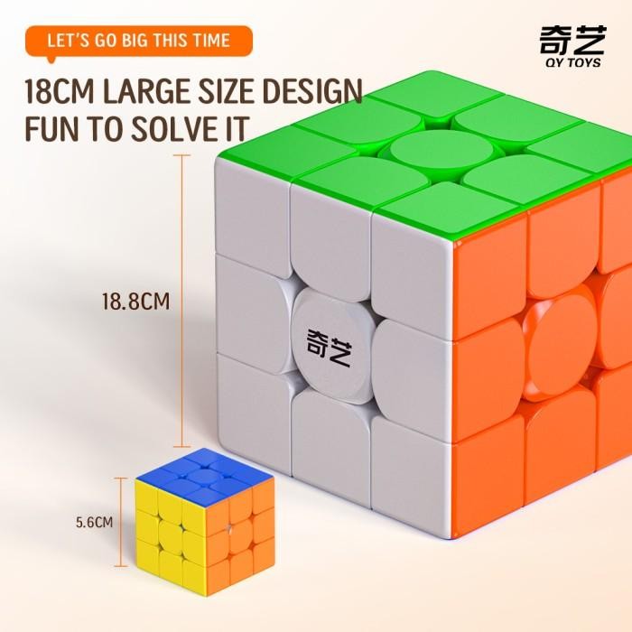 Cube 3x3 Qiyi Warrior Plus M 3x3 18.8cm  Stickerless Original