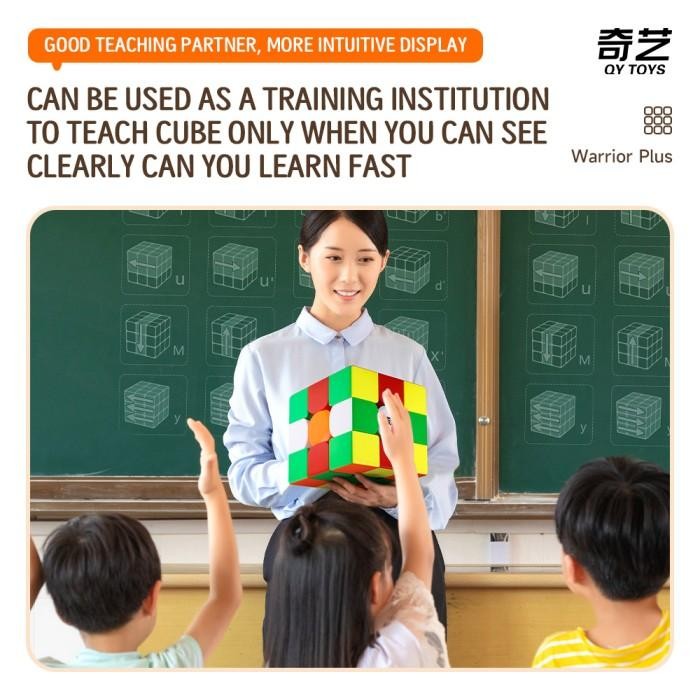 Cube 3x3 Qiyi Warrior Plus M 3x3 18.8cm  Stickerless Original