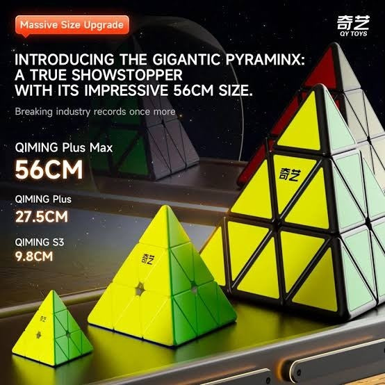 Cube Pyraminx Qiyi Qiming plus max 56cm Blackbase Original