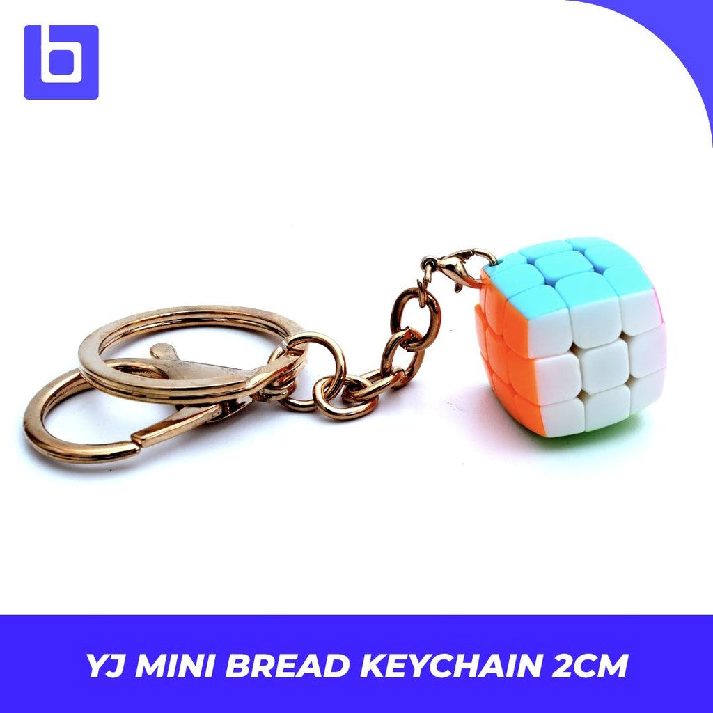 Cube 3x3 Gantungan kunci Yong Jun YJ Mini Bread Keychain 2cm 3x3